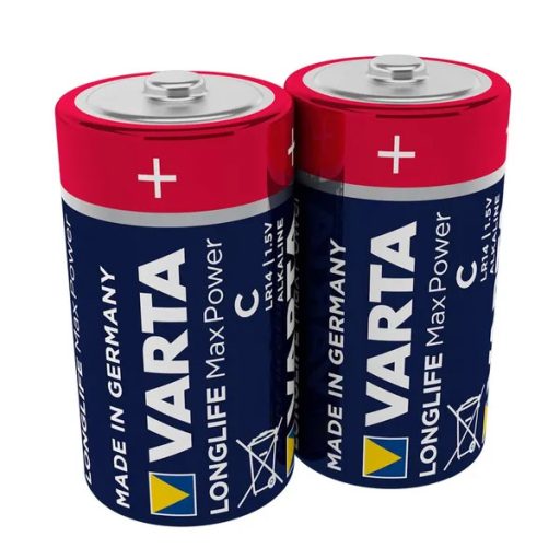 2db Varta Longlife Max Power R14 C 1,5V alkáli elem