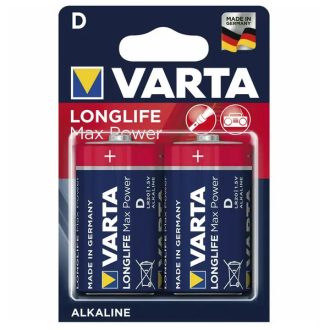 2x Varta Longlife Max Power R20 D alkáli elem, 1,5 V