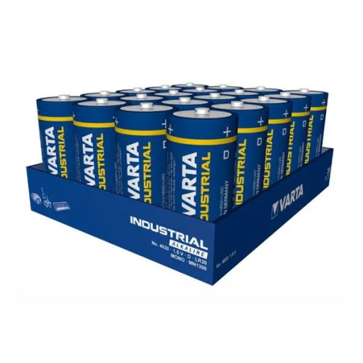 20 db Varta Industrial LR20 D alkáli elem, 17000 mAh