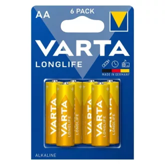   Varta Longlife AA R6 LR6 alkáli elem 1,5 V – 6 darabos csomag