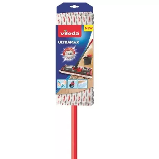 Vileda Ultramax lapos mop teleszkópos nyéllel, 35×14 cm