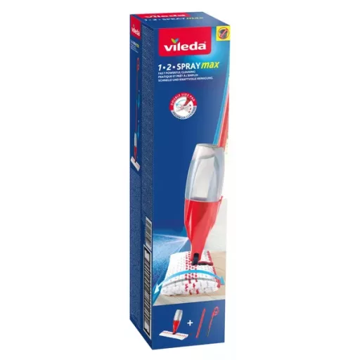 Vileda 1-2 Spray Max duplafejes mikroszálas felmosó, 750 ml tartály