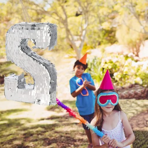 Többszínű 2-es szám pináta 51×28×9 cm akasztóval