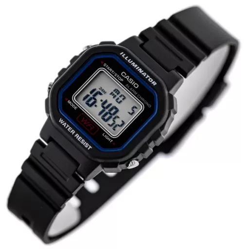 Casio LA-20WH-1C gyerek digitális karóra, fekete, WR30, LED dobozzal