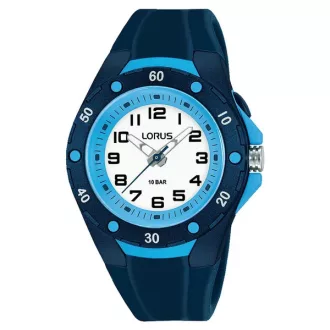   Lorus Classic 36 mm kék gyerek karóra WR100 kvarc műanyag szíj