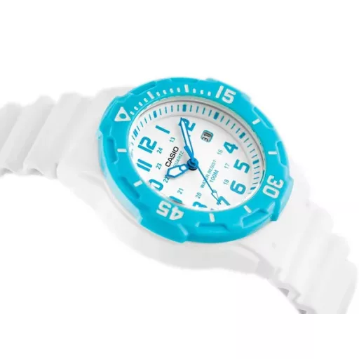 Casio LRW-200H-2BV gyerek karóra, fehér szíj, WR100, kvarc, 33 mm