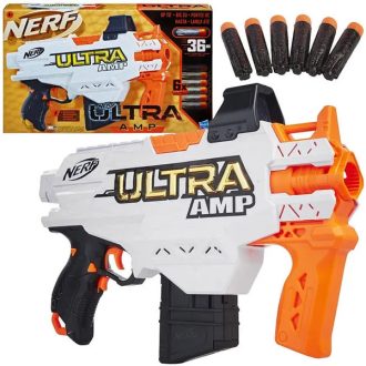   Nerf Ultra AMP automata szivacslövő fegyver 6 tölténnyel, 36 m hatótáv