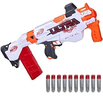   Nerf Ultra Focus motorizált szivacslövedékes puska, tár, válltámasz, 10 dart