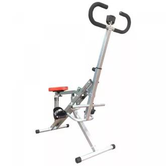   Total Fitness Crunch hidraulikus edzőgép kijelzővel, ezüst, 100 kg-ig