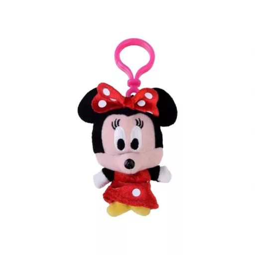 Disney Minnie egér kulcstartó és táskafüggő, 10 cm, műanyag kapoccsal