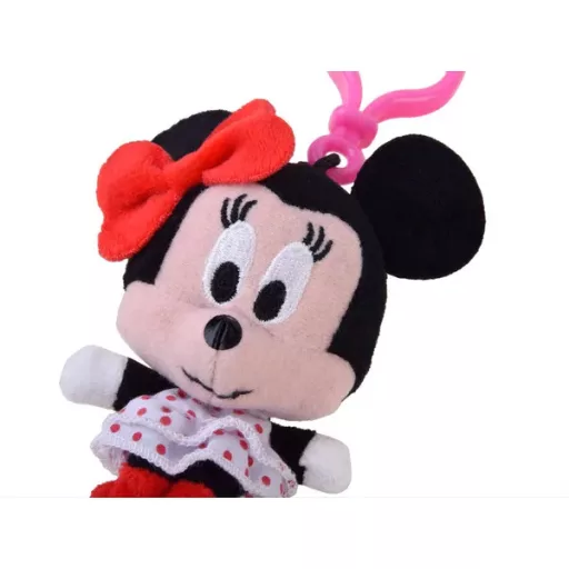 Disney Minnie egér kulcstartó és táskafüggő, 10 cm, műanyag kapoccsal