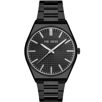 Paul Lorens férfi karóra PL20013B-1A5, fekete acél, WR30