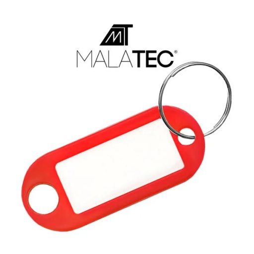 100 darabos színes kulcscímke készlet leírható ablakkal és fém karikával