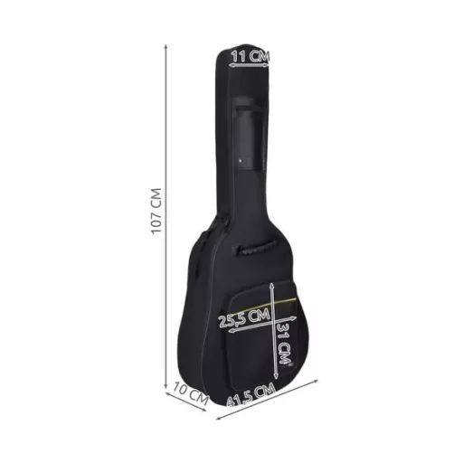 Fekete Oxford puhatok akusztikus- és klasszikus gitárhoz, 41″-ig