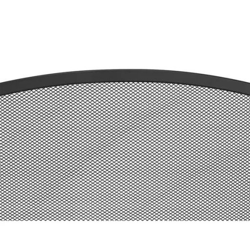 Állítható, 3 részes kandallórács fekete acél hálóval, 118×76 cm