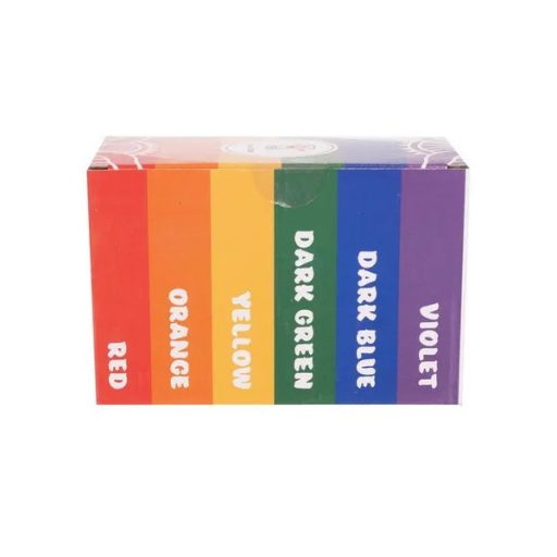 Holi színes por készlet 6×100 g, kukoricakeményítő alapú, 6 élénk szín