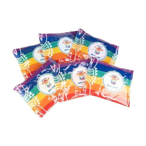 Holi színes por készlet 6×100 g, kukoricakeményítő alapú, 6 élénk szín