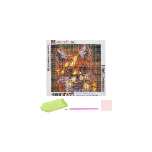 Gyémántfestő készlet bagoly mintával, 30x30 cm