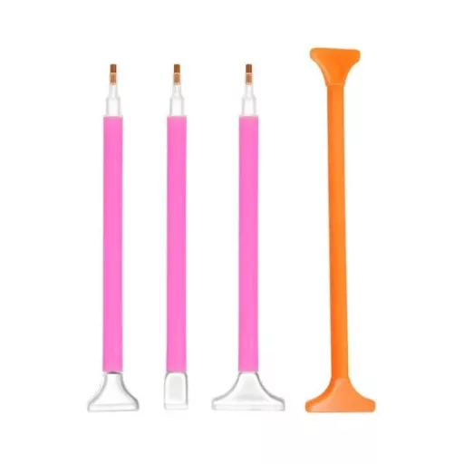 Gyémántszemes kirakó tartozékkészlet 4 tollal, szerveződobozzal, hengerrel