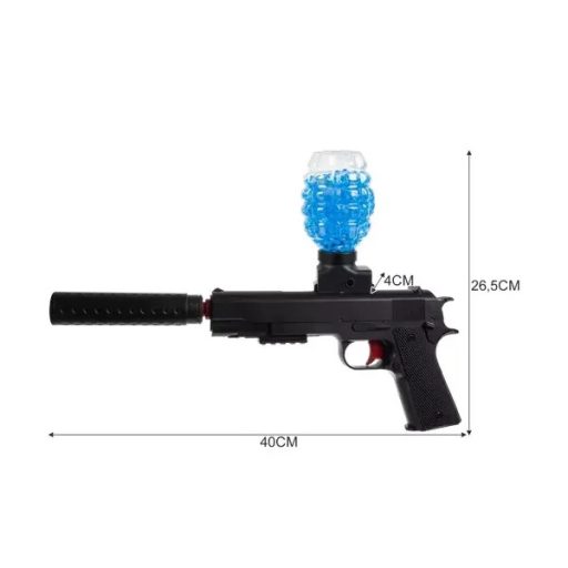 Akkumulátoros gélgolyós géppuska, 600-as tár, 15 m hatótáv, fekete