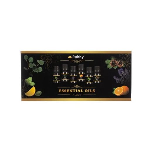 Illóolaj készlet 6×10 ml – eukaliptusz, narancs, teafa, menta, levendula, fenyő