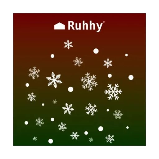 Karácsonyi ragasztómentes PVC ablakmatrica készlet, 7,5 cm, többször használható