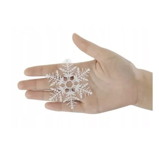 Karácsonyi ragasztómentes PVC ablakmatrica készlet, 7,5 cm, többször használható