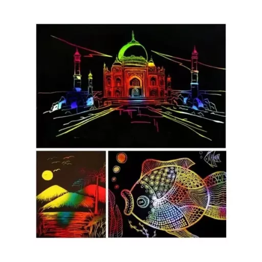 Kapargatós jegyzetfüzet, 10 lap, 20×14 cm, fa kaparótollal