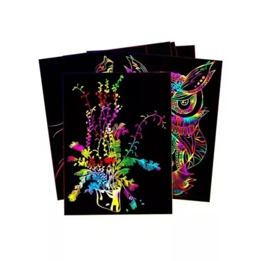 Kapargatós jegyzetfüzet, 10 lap, 20×14 cm, fa kaparótollal