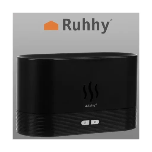 3 az 1-ben illatdiffúzor és párásító, 180 ml, LED lánghatás, fekete