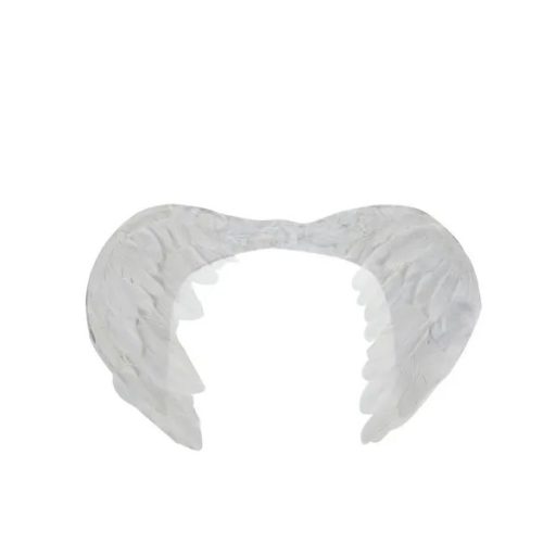 Gyerek angyal jelmez fehér szárnnyal 52×37 cm és gumis tüllszoknyával