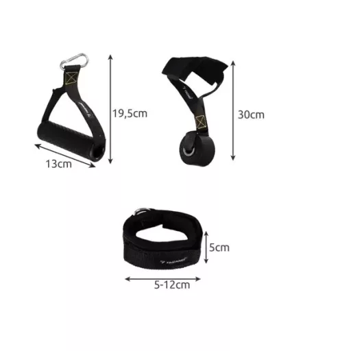 11 részes latex edzőszalag készlet 5–25 kg ellenállással ajtóhorgonnyal