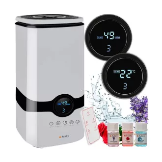   Ultrahangos 4 l aromaterápiás légnedvesítő ionizátorral, távvezérlővel – fehér