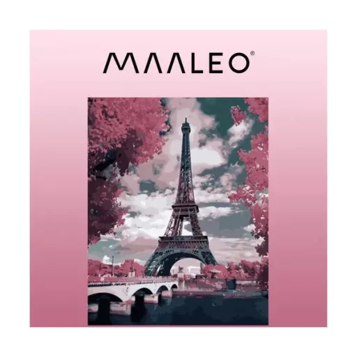 Számozott kifestő készlet 40×50 cm, Maaleo torony, fakeretes vászon