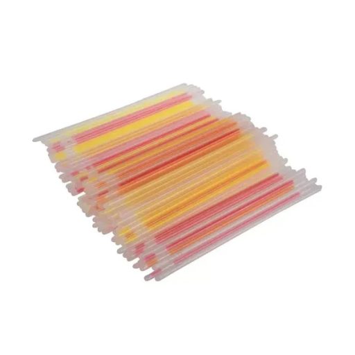 Világító pálcika karkötők 100 db, 20 cm, 8 szín + csatlakozók