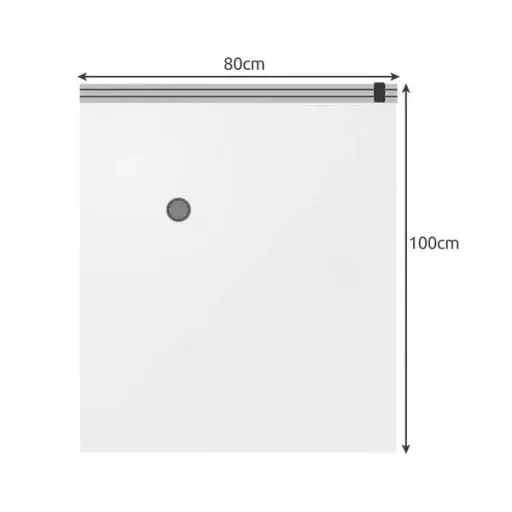 Vákuumos tárolózsák 80×100 cm, újrafelhasználható, fehér