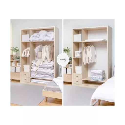 Vákuumos tárolózsák 80×100 cm, újrafelhasználható, fehér