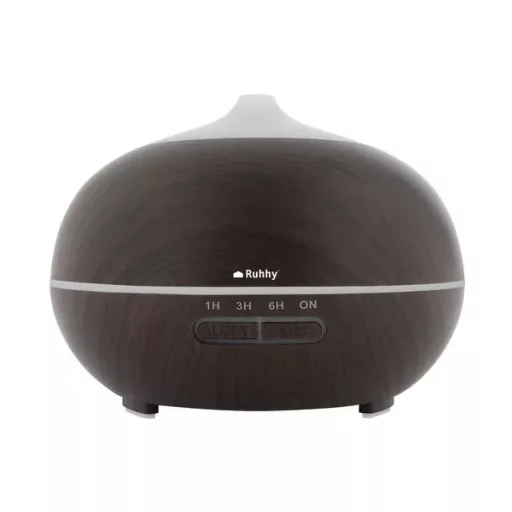 Ultrahangos aroma diffúzor 400 ml, LED fény, ionizáló párásító távirányítóval