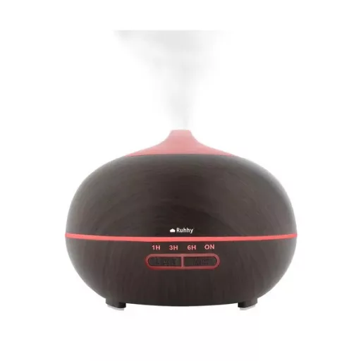 Ultrahangos aroma diffúzor 400 ml, LED fény, ionizáló párásító távirányítóval