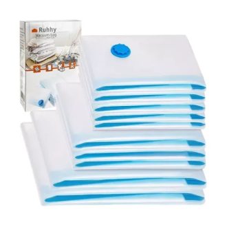   Vákuumos tárolózsák készlet 10 db-os, 4 méret, ruhákhoz, ágyneműhöz