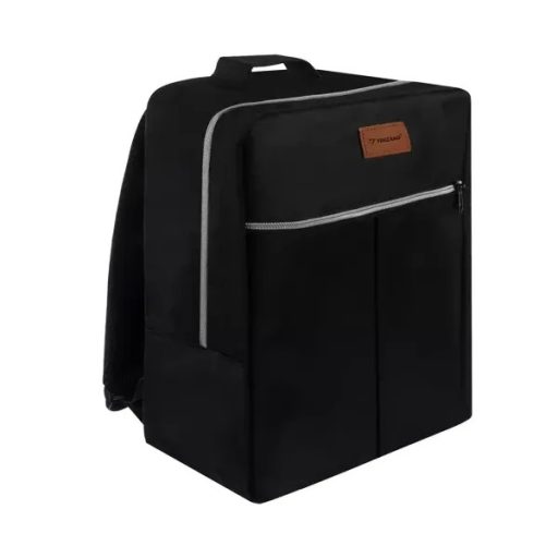 Vízálló fekete kézipoggyász hátizsák 17 l, kozmetikai táska, 38×24×18 cm