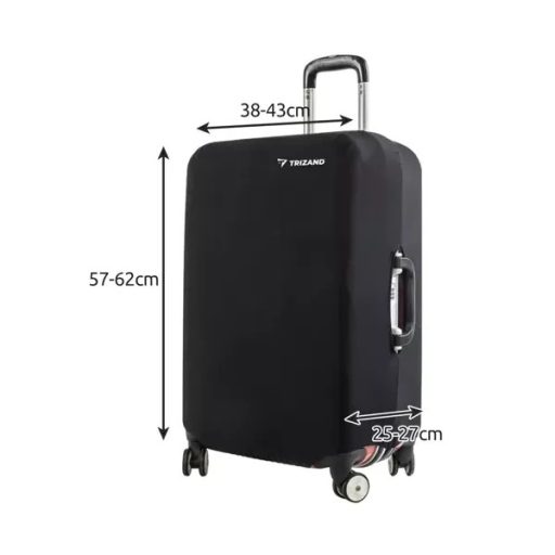 Trizand fekete M méretű bőröndhuzat, rugalmas, vízlepergető