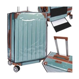   Átlátszó vízálló PVC bőröndhuzat L (67×47×33 cm), tépőzáras rögzítéssel