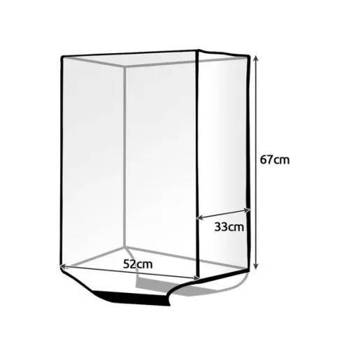 Átlátszó vízálló PVC bőröndhuzat L (67×47×33 cm), tépőzáras rögzítéssel