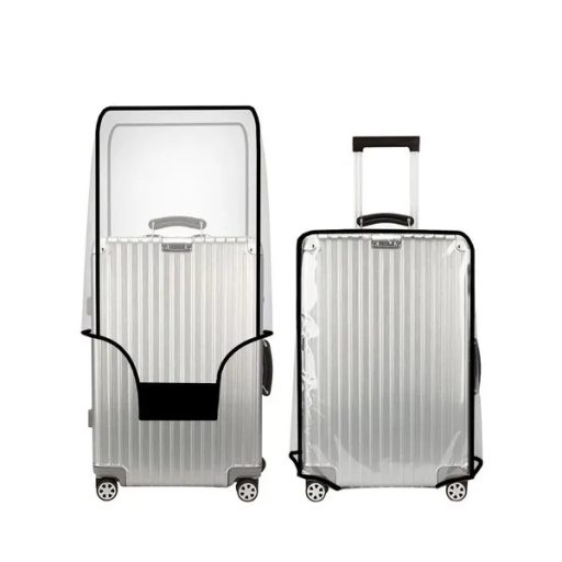 Átlátszó vízálló PVC bőröndhuzat L (67×47×33 cm), tépőzáras rögzítéssel