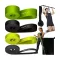 Fitnesz gumiszalag készlet, 4 db, 2–40 kg ellenállás, ajtóhorgos