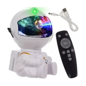   LED csillagvetítő 7 színnel, 3D űrhajós figurával, távirányító