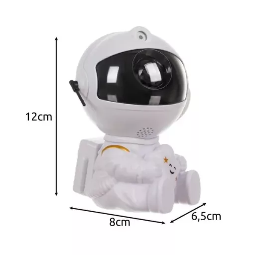LED csillagvetítő 7 színnel, 3D űrhajós figurával, távirányító