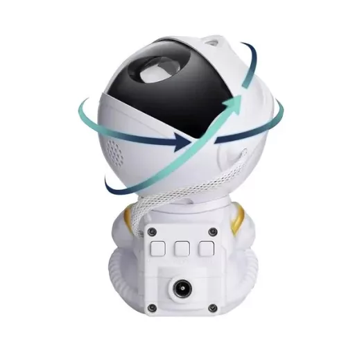 LED csillagvetítő 7 színnel, 3D űrhajós figurával, távirányító