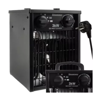   Elektromos ventilátoros hőlégfúvó 3000 W, termosztát, IPX4